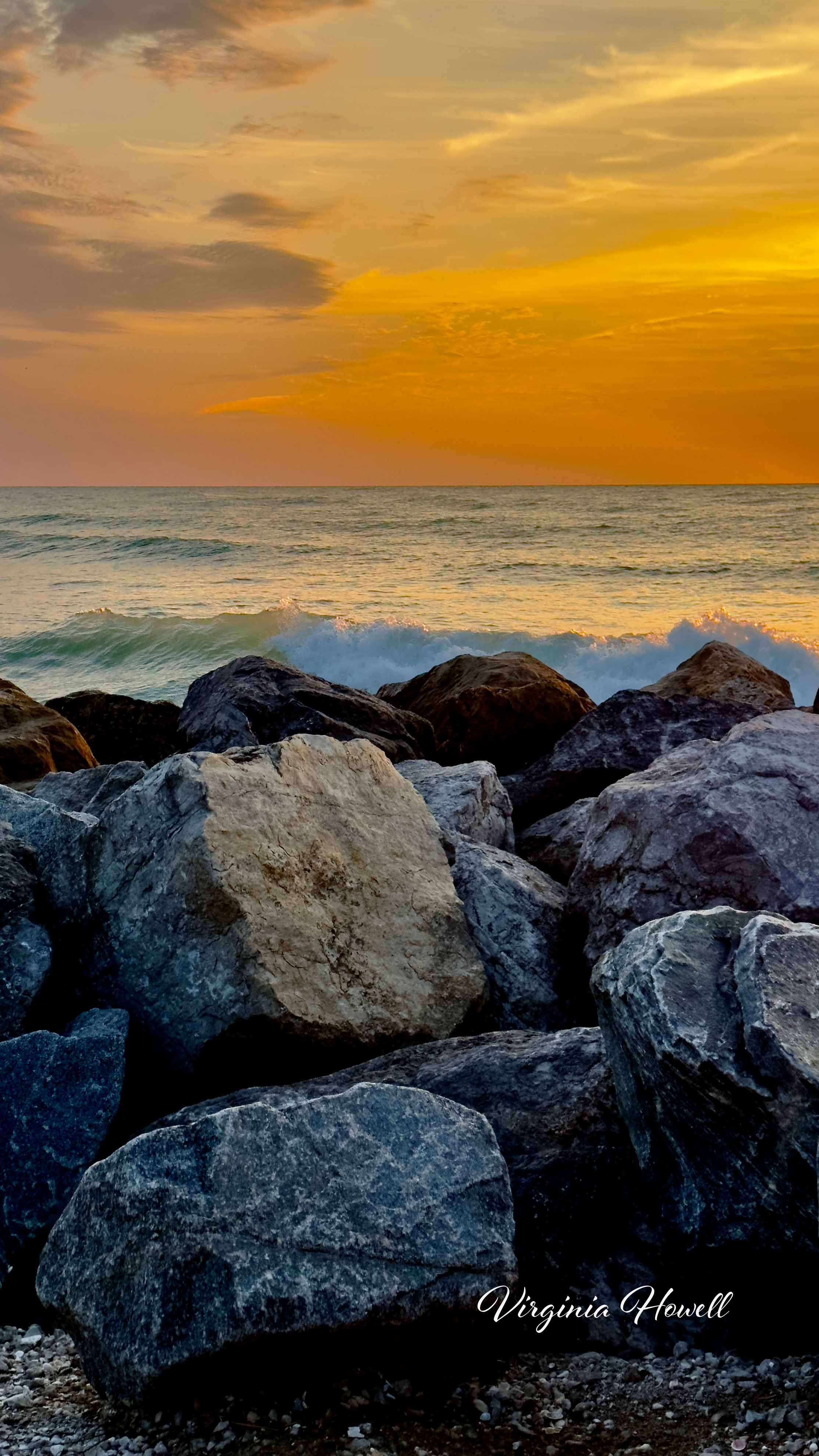 Sunkissed Jetty Rocks – Virginia Howell Photography